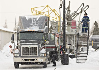 Filling oil trucks