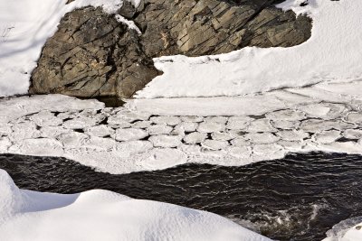 Shapes on the surface of the Englehart River