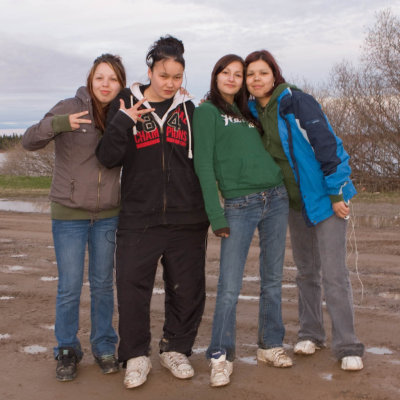 Young women on Revillon Road