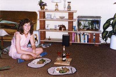 Candlelight Dinner, 1984 - Just married and no table