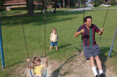 Me w/Kids at Park Swinging, 9-20-2008 (#1)