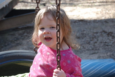 Helen, 3-1-2009 (#4) On Tire Swing