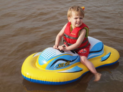 Adrian Floating in Lake, March 16th