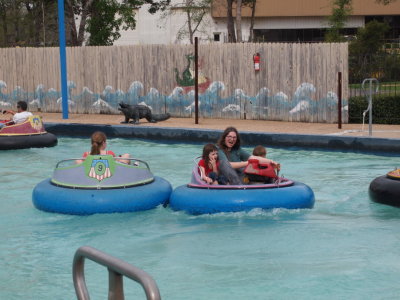 Wife/Kids in Bumper Boats, March 18th