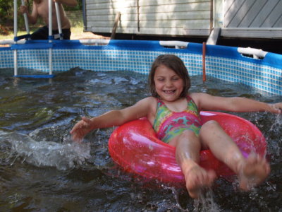 Niece Madison in Our Pool, April 29th