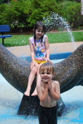 Helen/Adrian Splashing in Water 