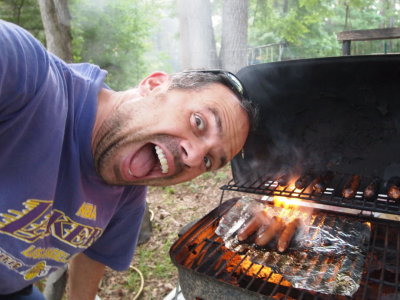 Me Enjoying our Grill