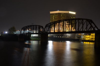 Downtown Shreveport LA At Night-Time