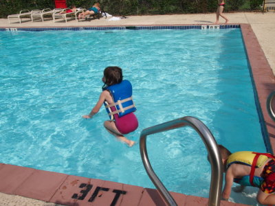 Helen Jumping Into Pool, Oct 6th