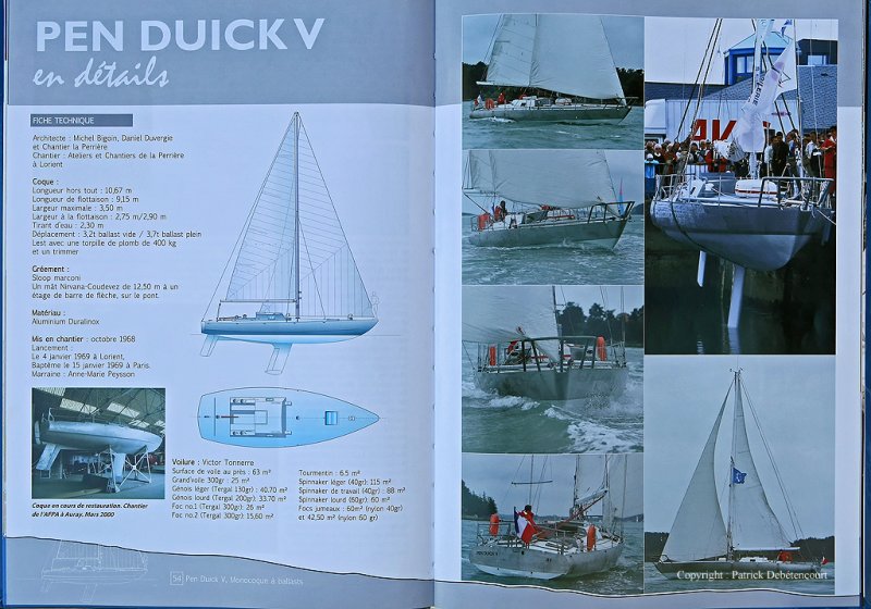 Photos de Pen Duick V pour un numro hors srie de la revue Modles Rduits de Bateaux