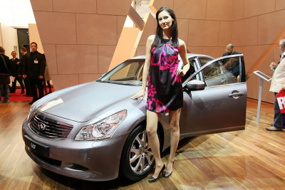 Mondial de l'Automobile 2008 - Sur le stand de la marque Infiniti (modles haut de gamme de Nissan)