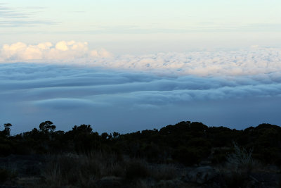 Les nuages au-dessus de l'ocan Indien depuis le point de vue du Mado