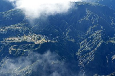 Le cirque de Mafate depuis le point de vue du Mado