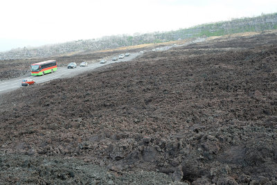 Ile de la Réunion - Sur le grand brûlé, zone où s'écoulent les coulées de lave du volcan La Fournaise