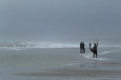 Sur la plage de Berck le week-end des 6 heures de Berck 2008