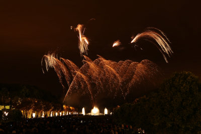 Feu dartifice dans le parc du chteau de Versailles  loccasion des Grandes Eaux Nocturnes