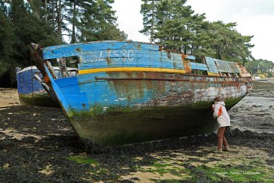 Cimetire de vieux bateaux de pche de l'le Berder