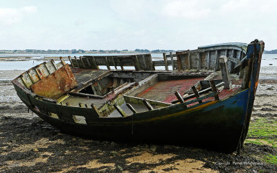 Cimetire de vieux bateaux de pche de l'le Berder