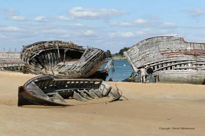 Le cimetire de bateaux de la rivire d'Etel (prs du village du Magour)
