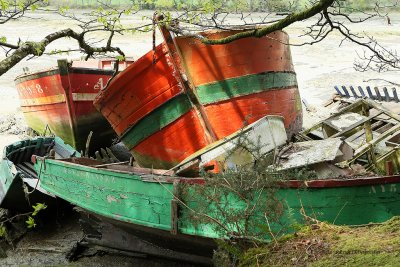 Cimetiere de bateaux de la rivire du Bono