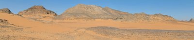 Panorama de dsert en bordure du lac Nasser