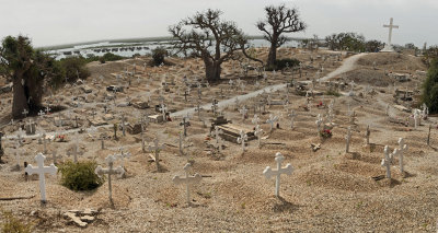 Panorama du cimetire de l'le de Fadiouth