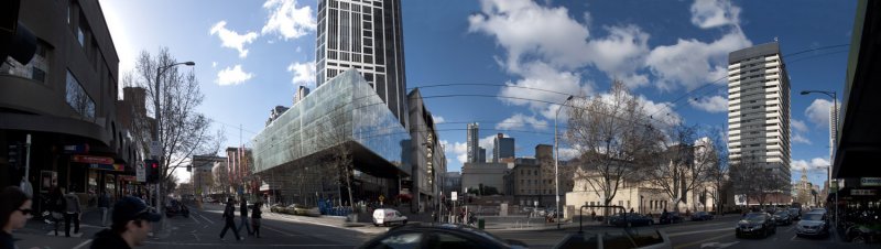 Elizabeth St Melbourne panorama