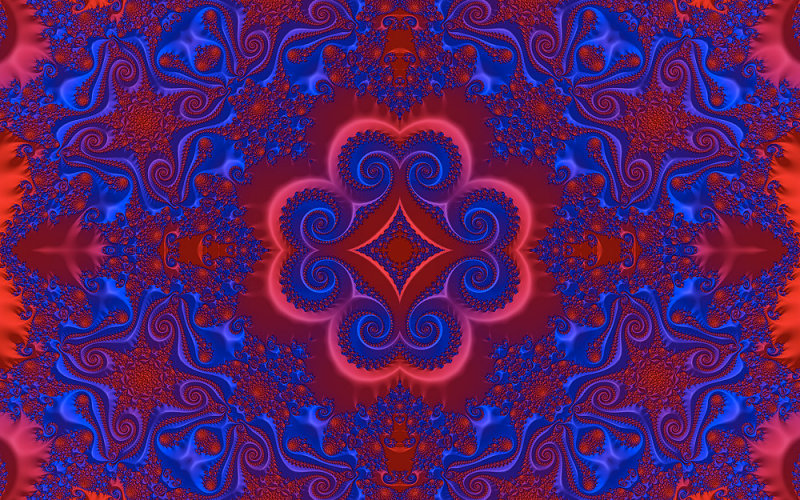 Red & blue kaleidoscope