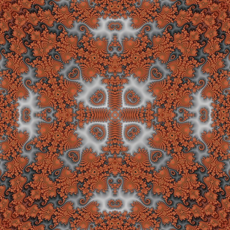 Funky red  & gray kaleidoscope