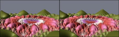 Mandelbrot cross-eyed stereogram