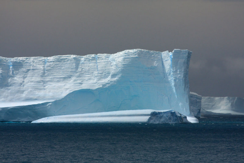Tabular iceberg outside the fjord