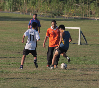 After-work football in the park