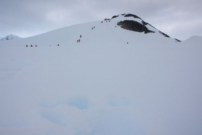 On the snow ridge