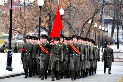 Lucky me - ran into this rehearsal for Victory Day parade on May 9 (Moscow)