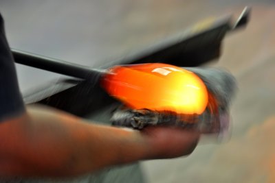 Glass blowing at Fairview Winery (South Africa)