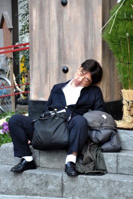 Perhaps the quintessential overworked Japanese worker does exist....