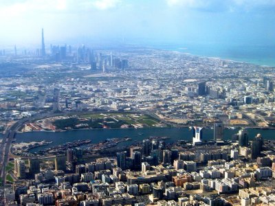 Taking off from Dubai on the way to Bahrain