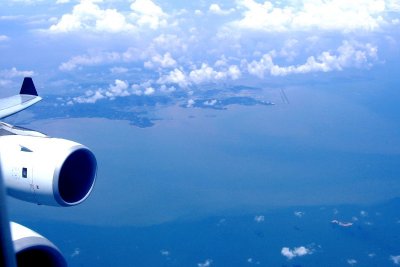 That's Macau & the South China Sea; about to land in Hong Kong (Air Canada 777-300)