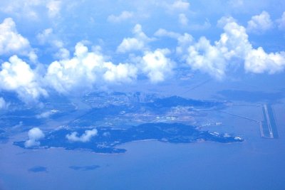 Macau (airport on the right) & South China Sea