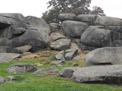 Devil's Den, a large rocky outcrop that was a site of major importance on Day 2 of the Battle of Gettysburg.