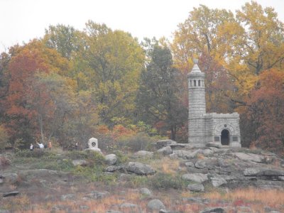 A small chapel (for lack of a better term) atop Little Round Top.