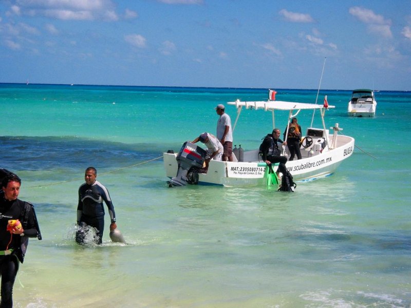 Dive Boats, Playa del Carmen, Mexico