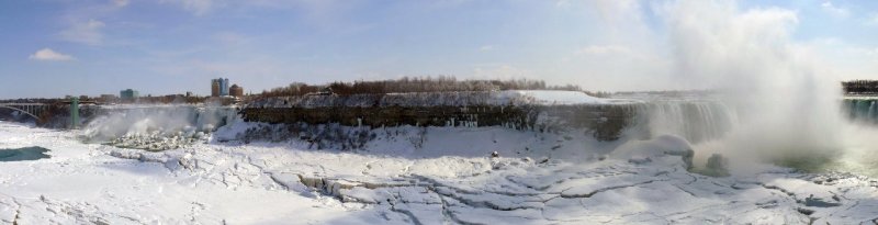 Winter at Niagara Falls Panorama, Niagara Falls, Ontario