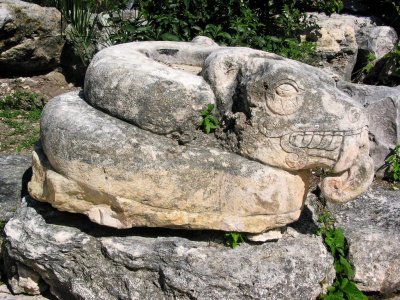 Stone Serpent, Xcaret, Mexico
