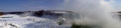 Winter at Niagara Falls Panorama, Niagara Falls, Ontario