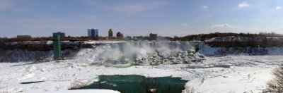 Winter at Niagara Falls Panorama, American Falls, Niagara Falls, Ontario