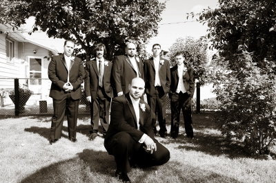 the groom and his men