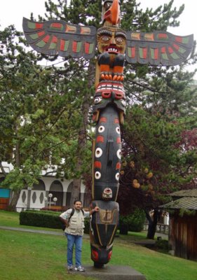 Totem poles - Victoria Island downtown.