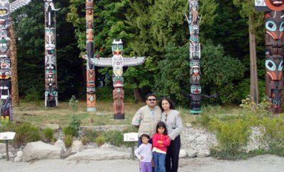 The famous Totem Poles in Vancouver's picturesque Stanley Park.