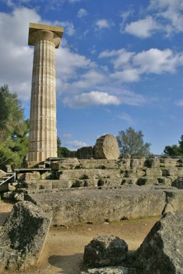 The Temple of Zeus that housed the chryselephantine statue of Zeus - one of the seven Wonders of the old World.
